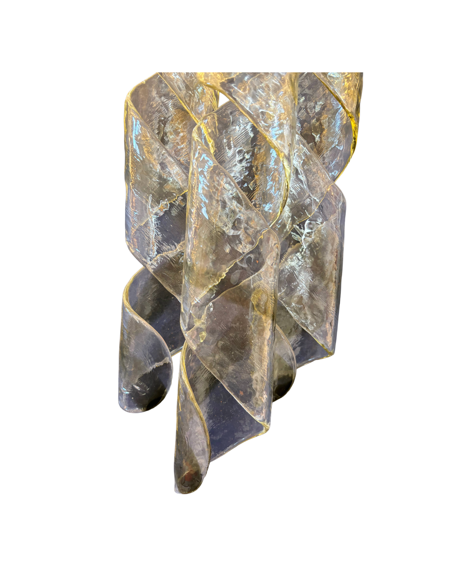 Vintage Murano Curved Glass Sculptural Wall Light thumbnail 7