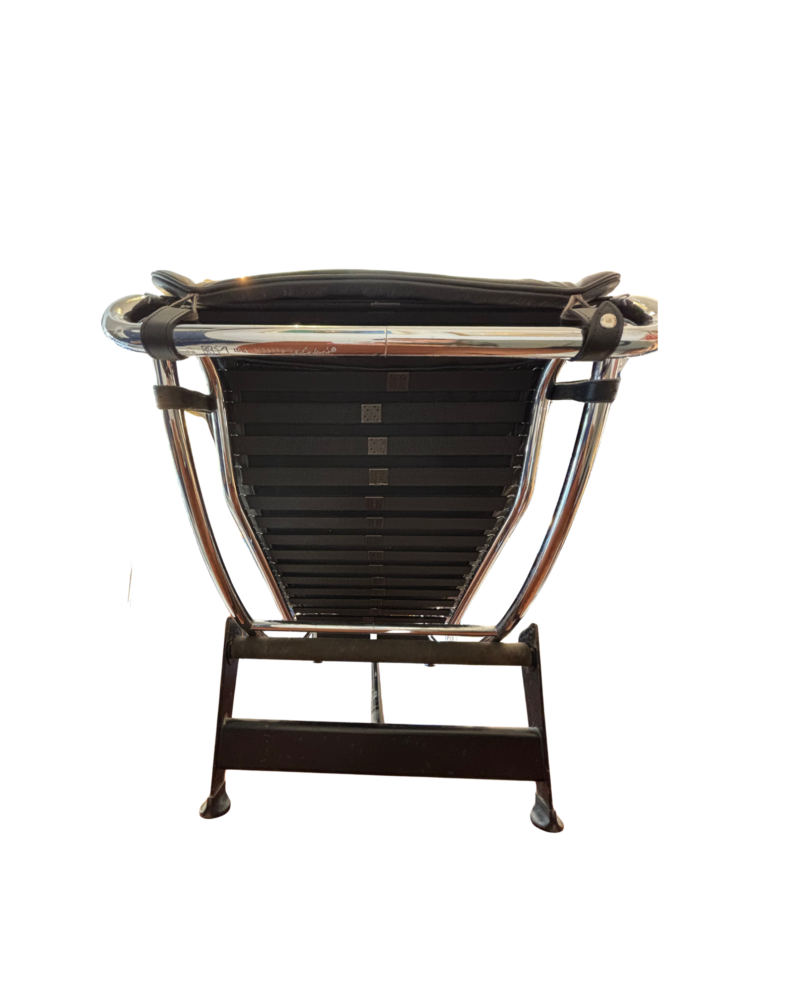 Cassina LC4 Chaise Longue by Le Corbusier, Black Leather thumbnail 4