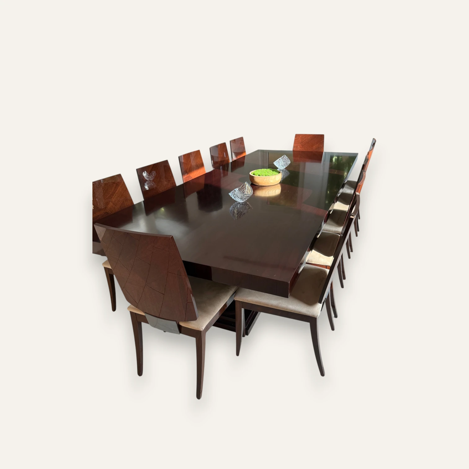 Grand Custom-Made 12-Seater Dining Table & Chairs