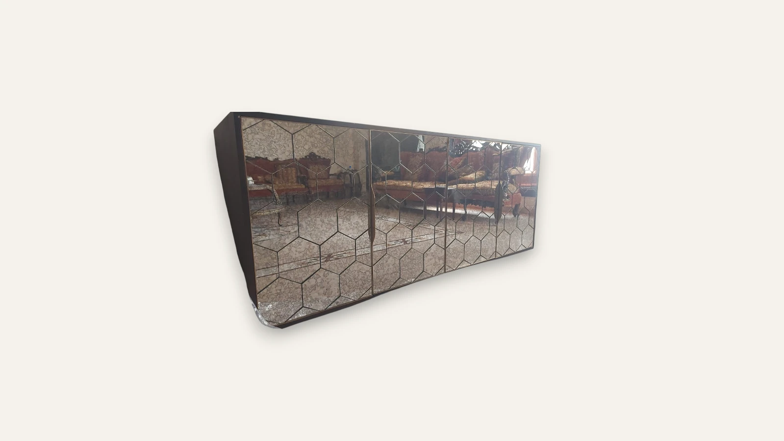 Marina Home Vintage Mirrored Cabinet