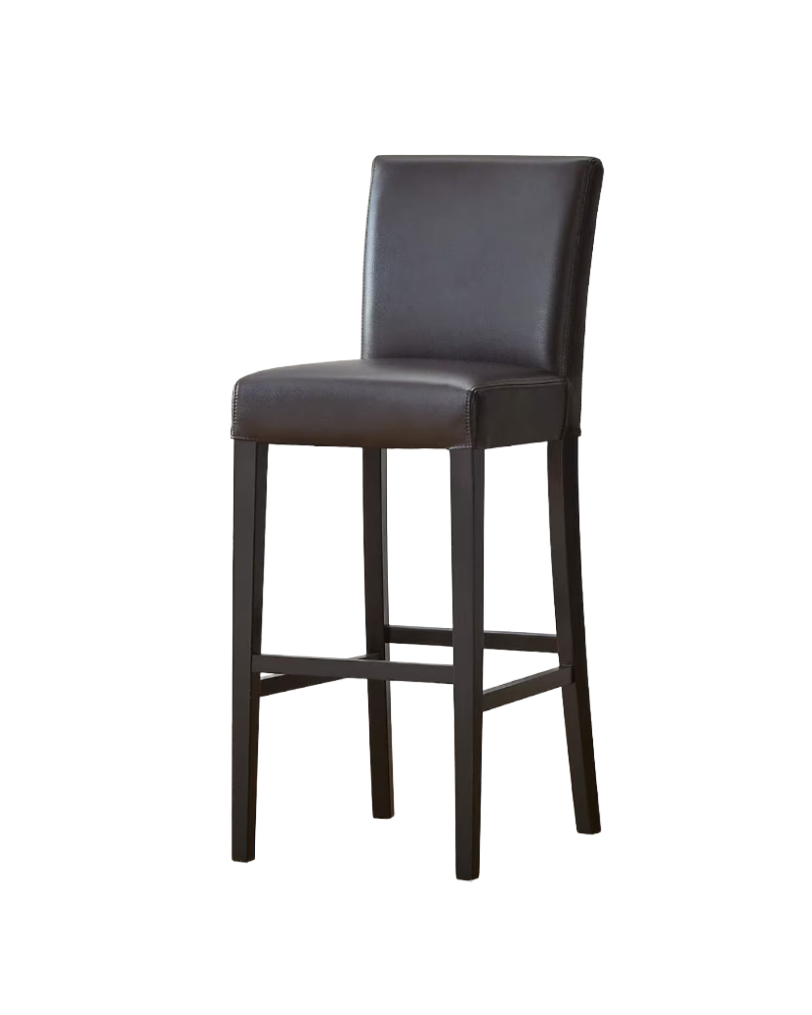 Set of 3 Crate & Barrel Lowe Chocolate Leather Bar Stools thumbnail 4
