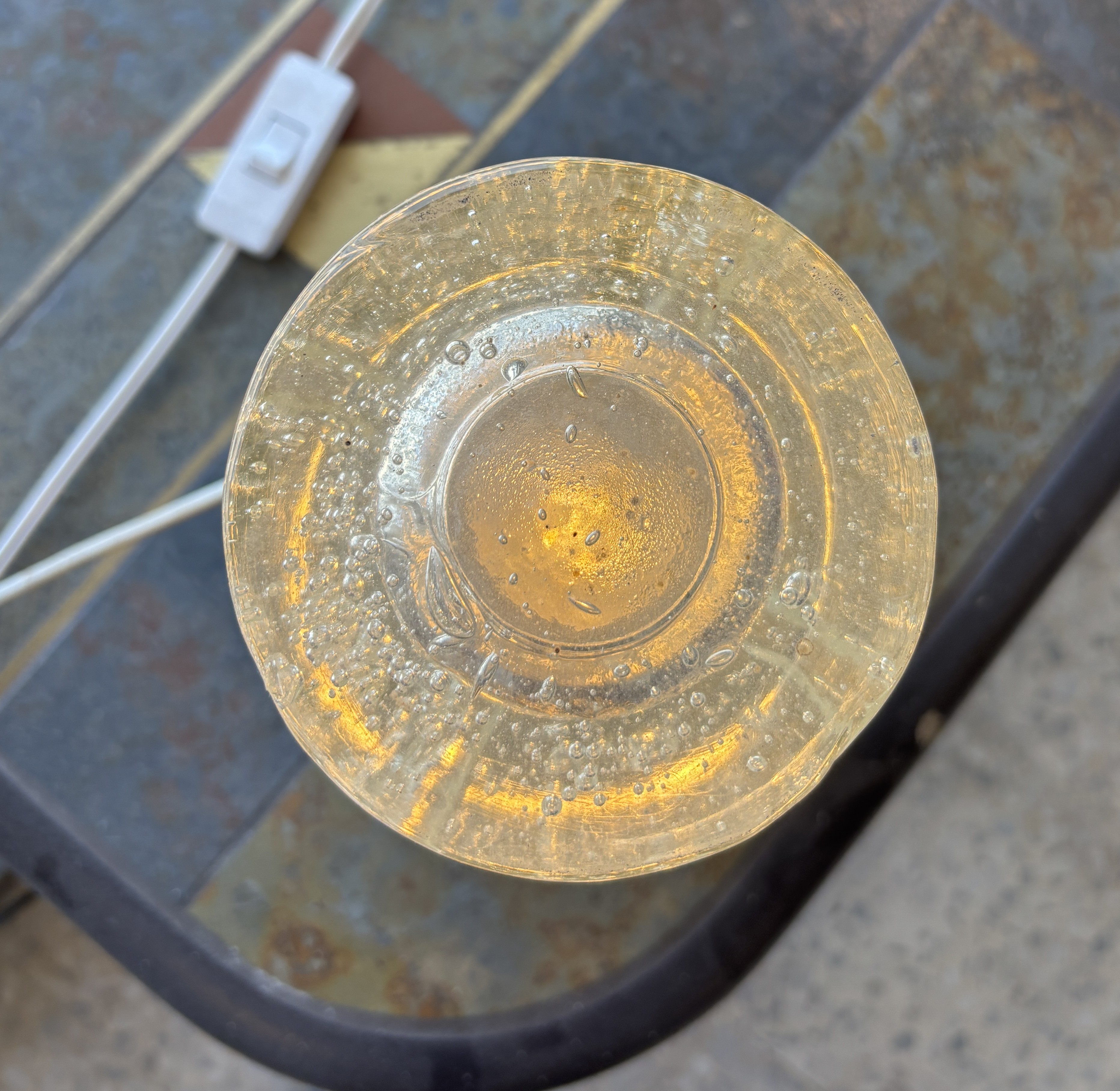 1970s Albano Poli Poliarte Murano Glass Table Lamp thumbnail 3