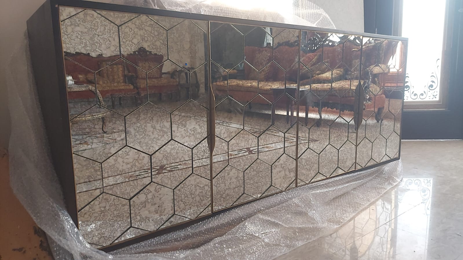 Marina Home Vintage Mirrored Cabinet thumbnail 5