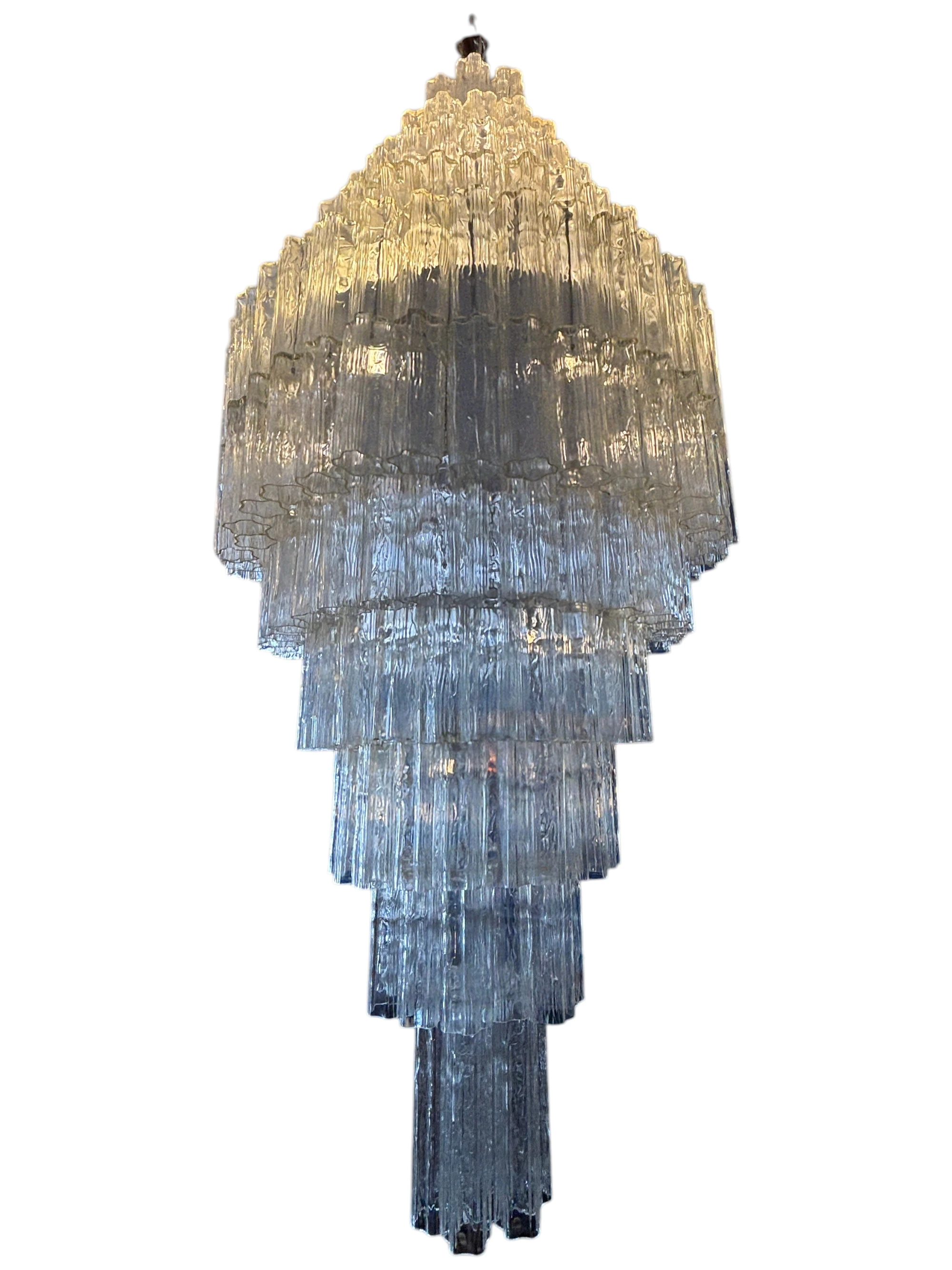 Monumental Murano Glass Chandelier by Toni Zuccheri for Venini, Italy, 1970s thumbnail 4