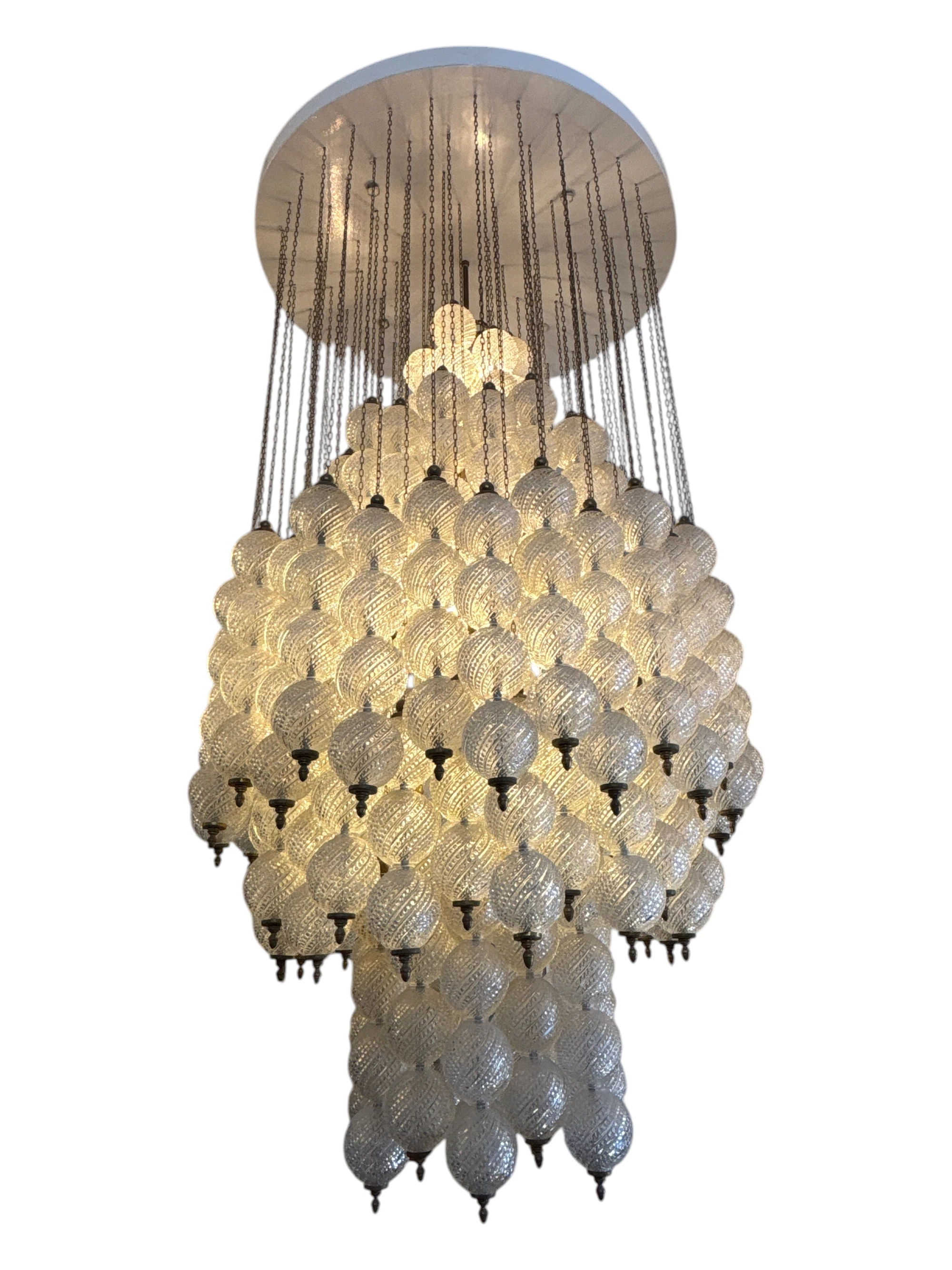 Large Vintage Murano Glass Chandelier thumbnail 5
