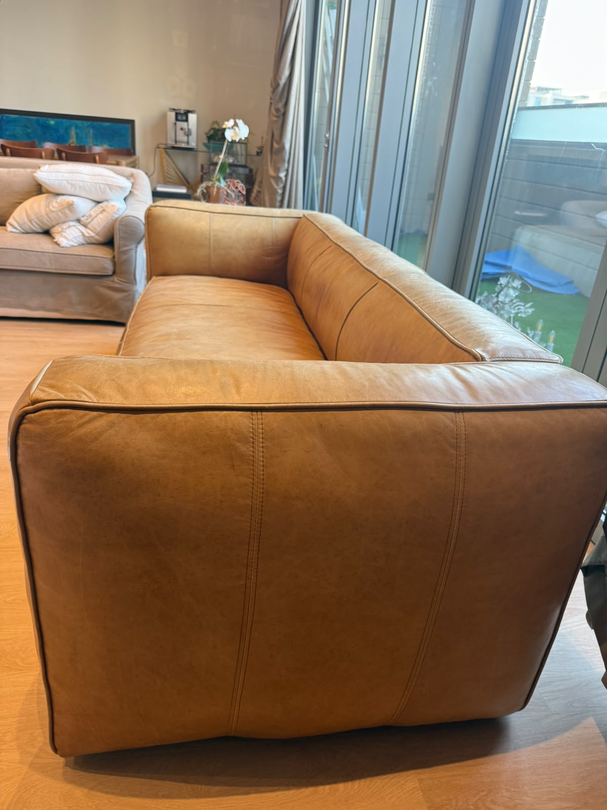 Flamant Cognac Leather Sofa thumbnail 2