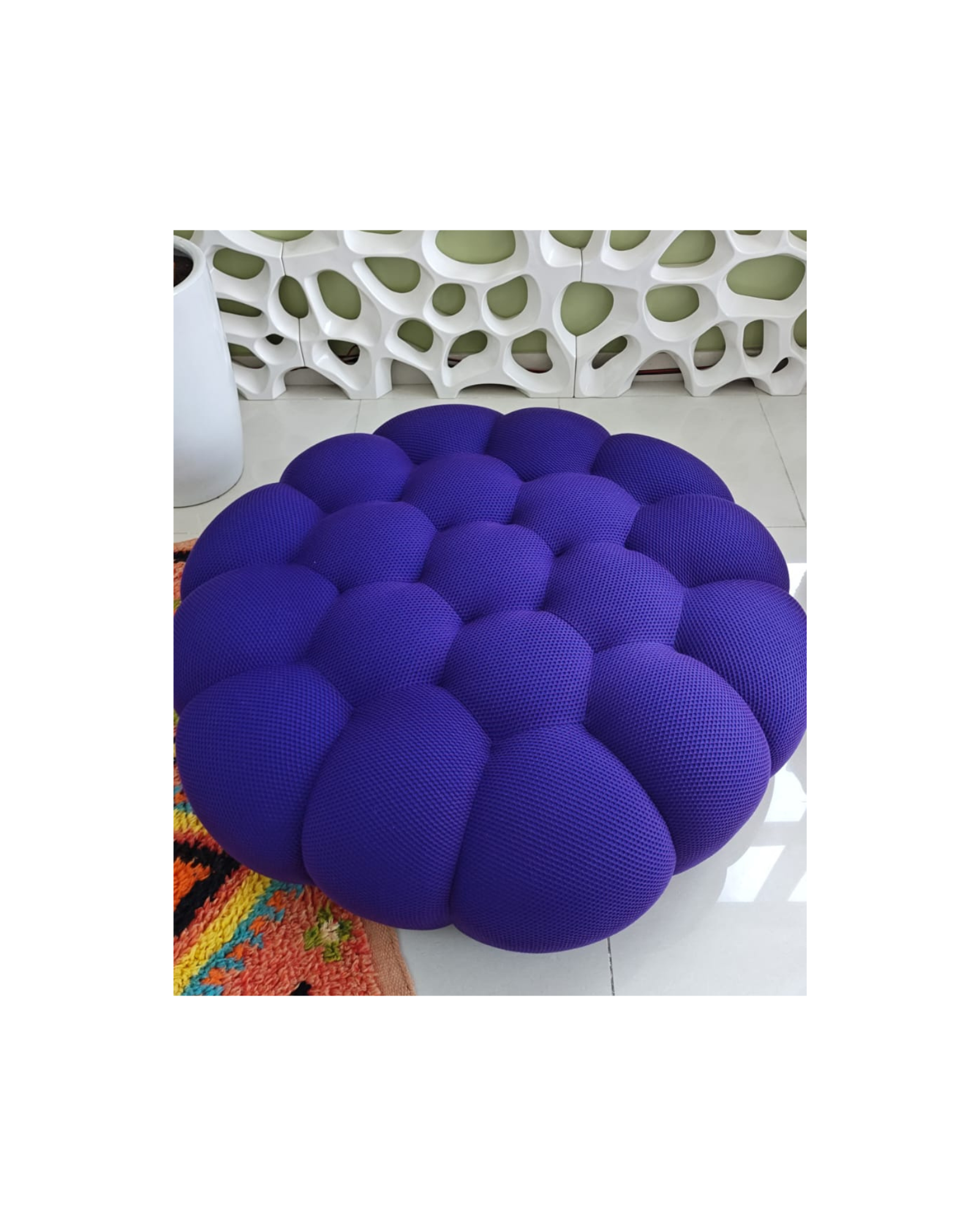 Roche Bobois Bubble Pouf in Deep Violet thumbnail 4