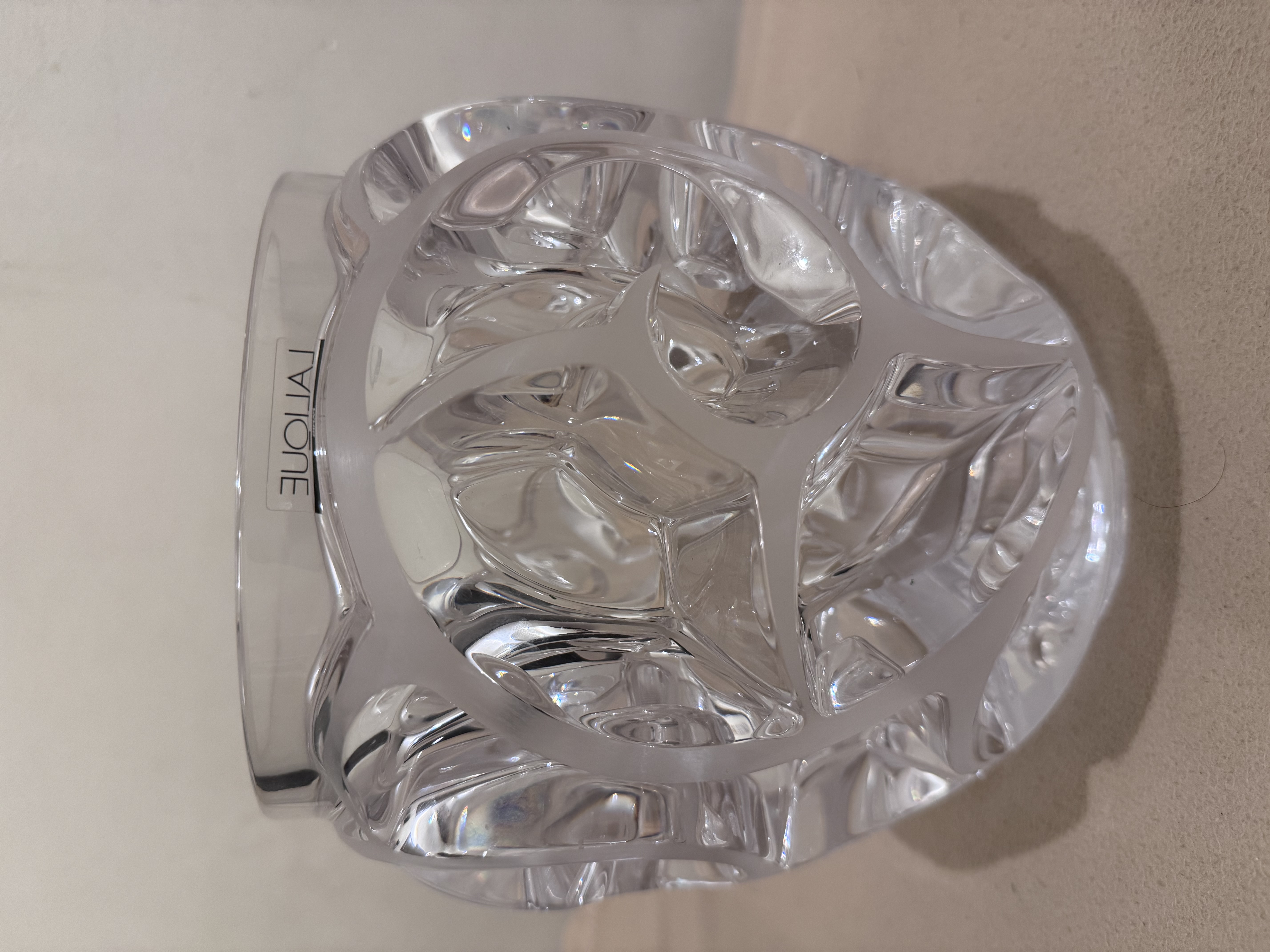 Lalique Tourbillons Clear Crystal Vase thumbnail 2