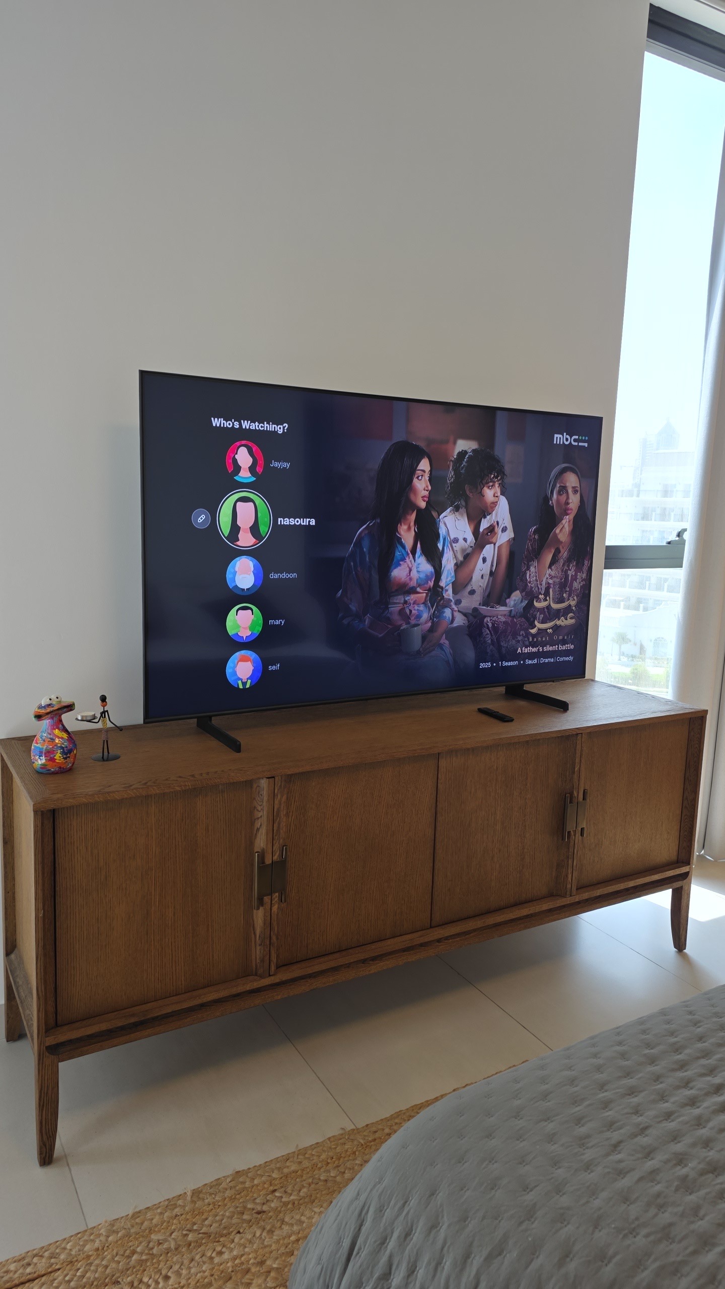 City Media Console - Honey Oak Wood thumbnail 2