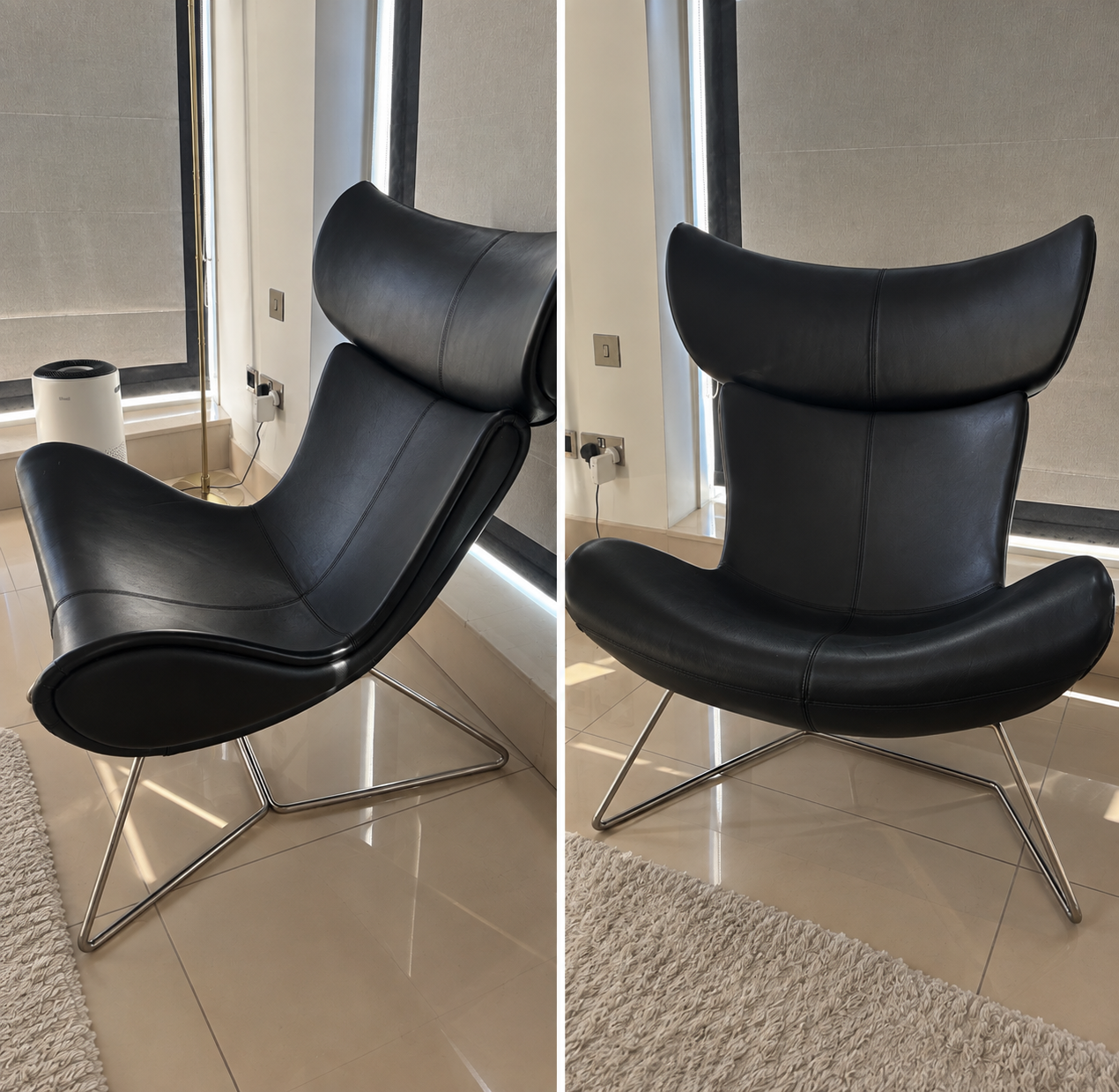 BoConcept Imola Black Leather Armchair by Henrik Pedersen thumbnail 2