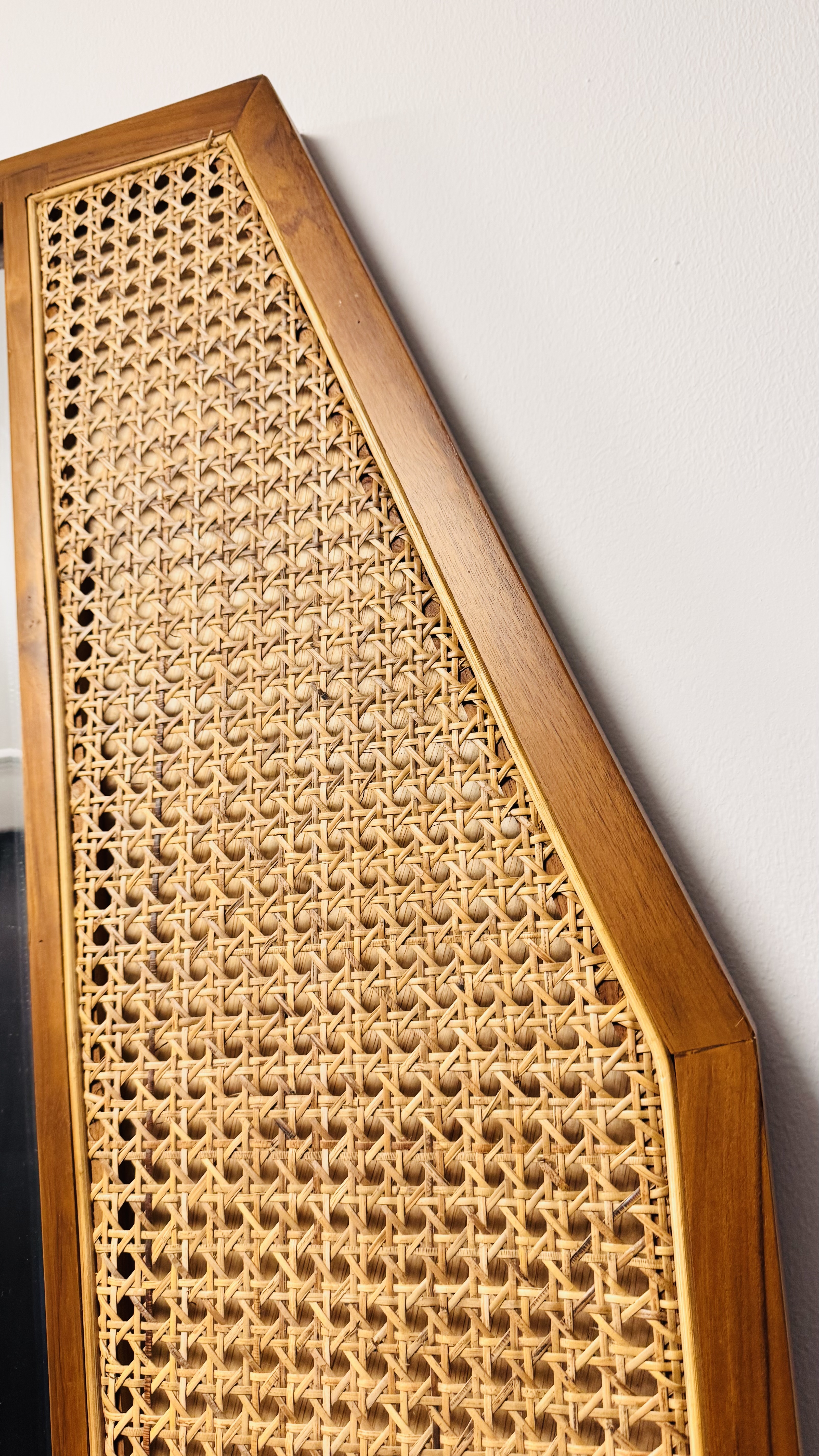 Solid Wood & Rattan Floor Mirror thumbnail 3