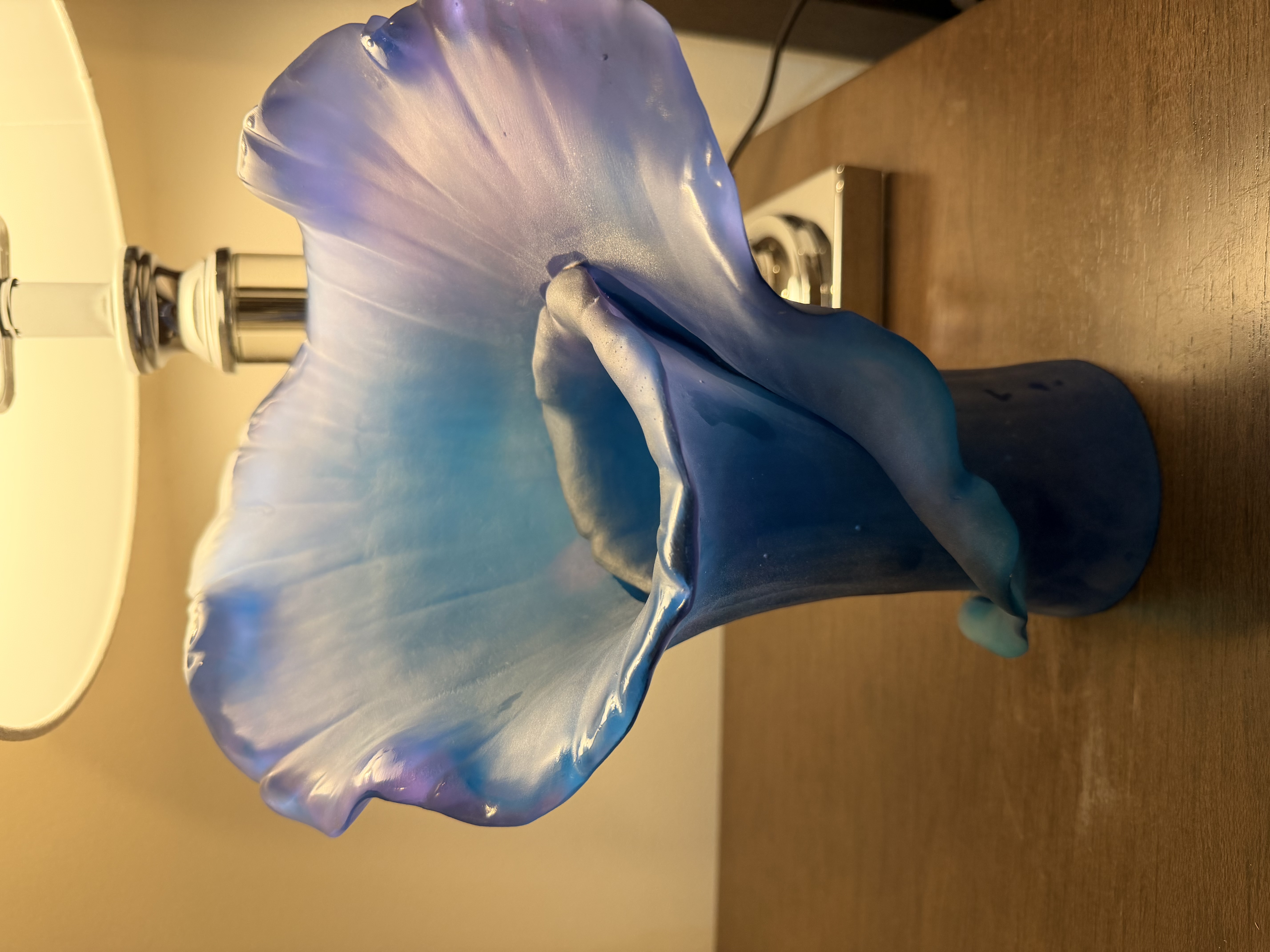 Daum France Arum Medium Vase in Blue Pâte de Cristal – Numbered Edition No. 239 thumbnail 2